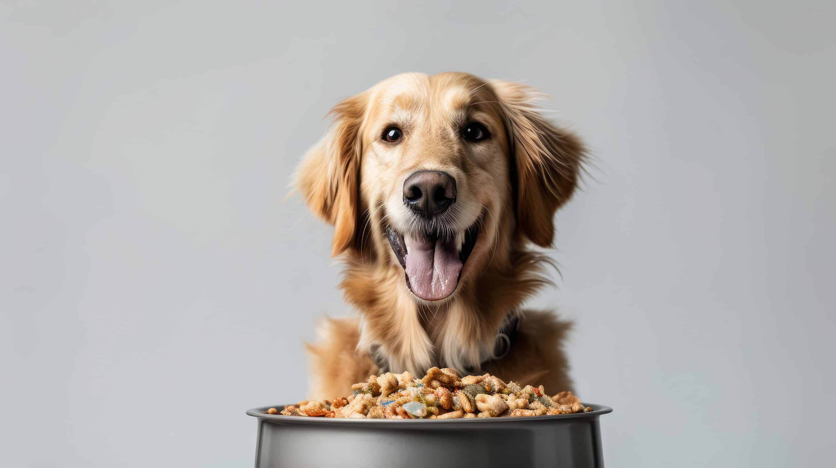 happy dog with food in Gallatin, TN
